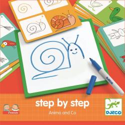 Kreslenie pre najmenších Krok za krokom Zvieratká Eduludo Djeco od 4 rokov