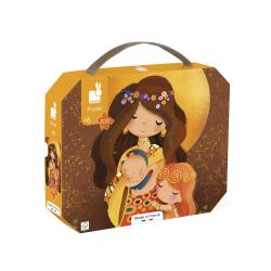 Umelecké puzzle pre deti v kufríku Klimt Janod 100 ks