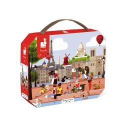 Puzzle pre deti Par Janod v kufrku 200 ks