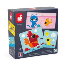 Janod Duonimo Puzzle pre najmench a priraovanie Njdi mlatk zvieratk 24 ks