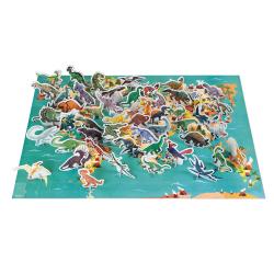 Vzdelvacie puzzle pre deti Dinosaury Janod 200 ks s figrkami dinosaurov 50 ks