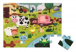 J02772_Puzzle dotykové Zvieratká na farme Janod s textúrou 20 dielov od 3-6 rokov_3