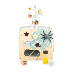Janod Sweet Cocoon Dreven didaktick kocka s motorickm labyrintom Zhrada 4