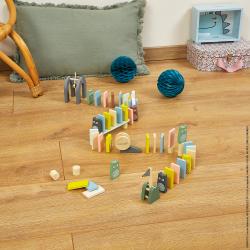 Janod Cocoon Dreven kocky Padajce domino 100 ks stavebnica 11