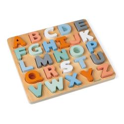 Janod Cocoon Dreven vkladacie puzzle Abeceda a tabuka na psanie 1