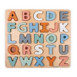 Janod Cocoon Dreven vkladacie puzzle Abeceda a tabuka na psanie 8