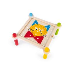 Drevená hraèka mozaika a vyšívanie s predlohami Janod 10 ks kariet séria Montessori