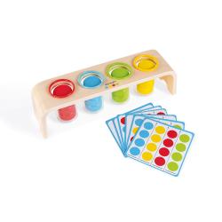 Drevená hraèka na vkladanie a triedenie s predlohami Janod séria Montessori
