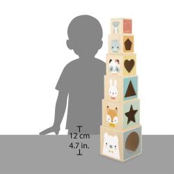 Janod Pure Skladacia dreven pyramda Zvieratk 4