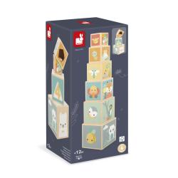 Janod Pure Skladacia dreven pyramda Zvieratk 7