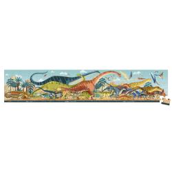 Janod Panoramatické puzzle v kufríku Dinosaury Dino 100 ks 2