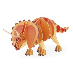 Janod Drevené 3D puzzle Dinosaurus Triceratops Dino 32 ks 4