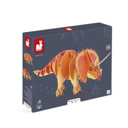 Janod Dreven 3D puzzle Dinosaurus Triceratops Dino 32 ks 8