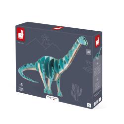 Janod Drevené 3D puzzle Dinosaurus Diplodocus Dino 42 ks 7