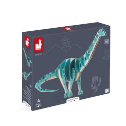 Janod Drevené 3D puzzle Dinosaurus Diplodocus Dino 42 ks 8