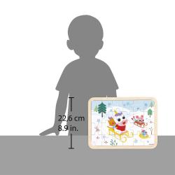 Janod Dreven puzzle s predlohou a hadanie rozdielov Snkovaka 6