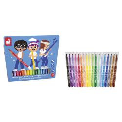 Janod Colorino Detsk fixky 18 farieb s odolnm hrotom od 3 rokov