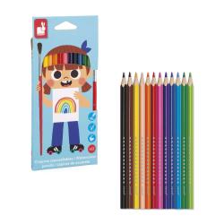 Janod Colorino Akvarelov farebn pastelky a tetec pre deti 12 farieb od 3 rokov