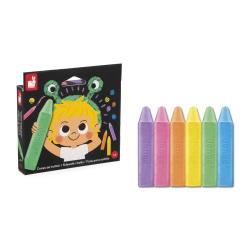 Janod Colorino Farebn kriedy pre deti na chodnk 6 farieb od 3 rokov