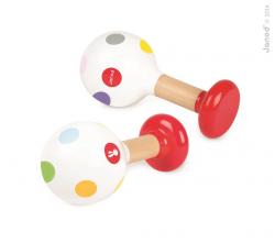 Detsk dreven rumbagule pre deti Confetti Maracas Janod 1 ks od 1 roka