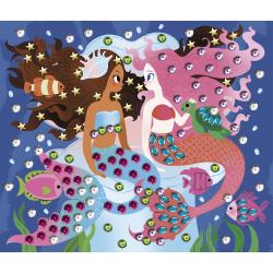 Janod Atelier Sada Maxi Obrázky s flitrami Morské panny od 6 rokov 6