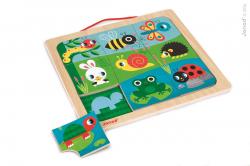 J08182_Dreven vkladacie magnetick puzzle s tiemi Zvieratk v zhrade Janod od 1 rok (1)