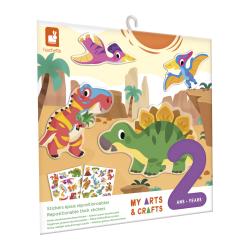 Janod My arts&crafts Kreatvna sada Prelepovaten samolepky pre deti Dinosaury od 2 rokov