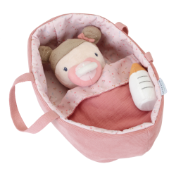 Textiln� b�bika b�b�tko baby Rosa v prenosnom ko��ku Little Dutch s pr�slu�enstvom