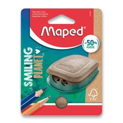 Strhadlo na ceruzky so zsobnkom na odpad Smiling Planet Maped 2 otvory