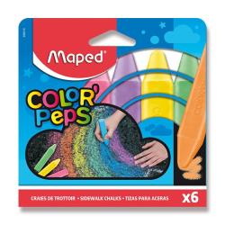 Farebné kriedy pre deti Color’Peps Maped 6 farieb v tvare pastelky