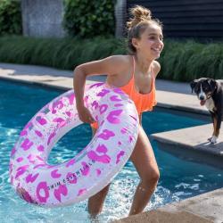 Swim Essential Nafukovacie Koleso Leopard nenov s trblietkami 90 CM 2