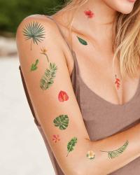 TMTropic TATTonMe Vodeodolné dočasné tetovačky Tropické rastliny mix 2